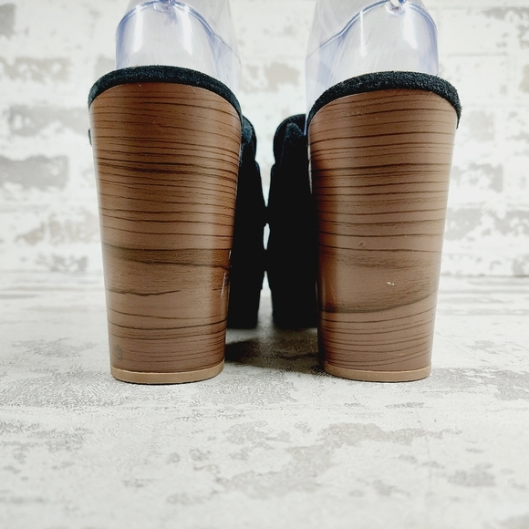 NEW Splendid Vina Black Suede Platform Loafer Clogs W1014 - Picture 6 of 13